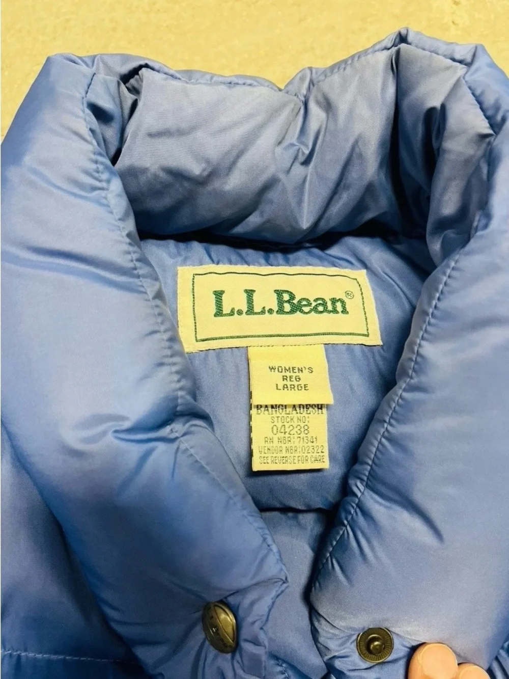 L.L. Bean Light Blue Quilted Puffer Down Vest